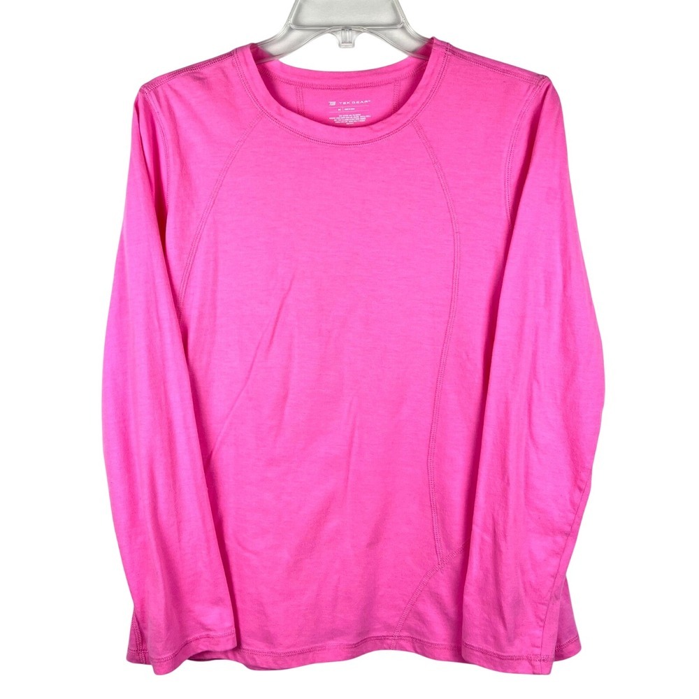 Tek Gear Womens Medium Pink Athletic Performance Shirt Workout Activewear Top